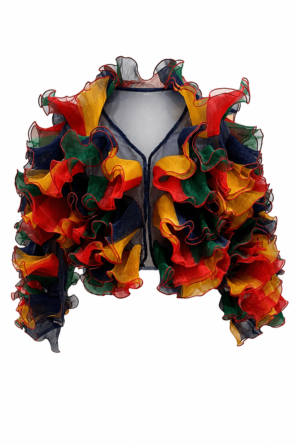 Multicolor ruffle blouse