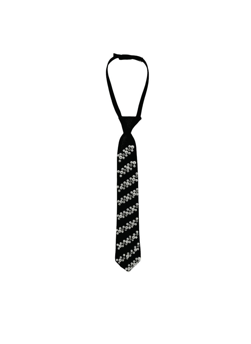 Pearl Embellished Black Tie 