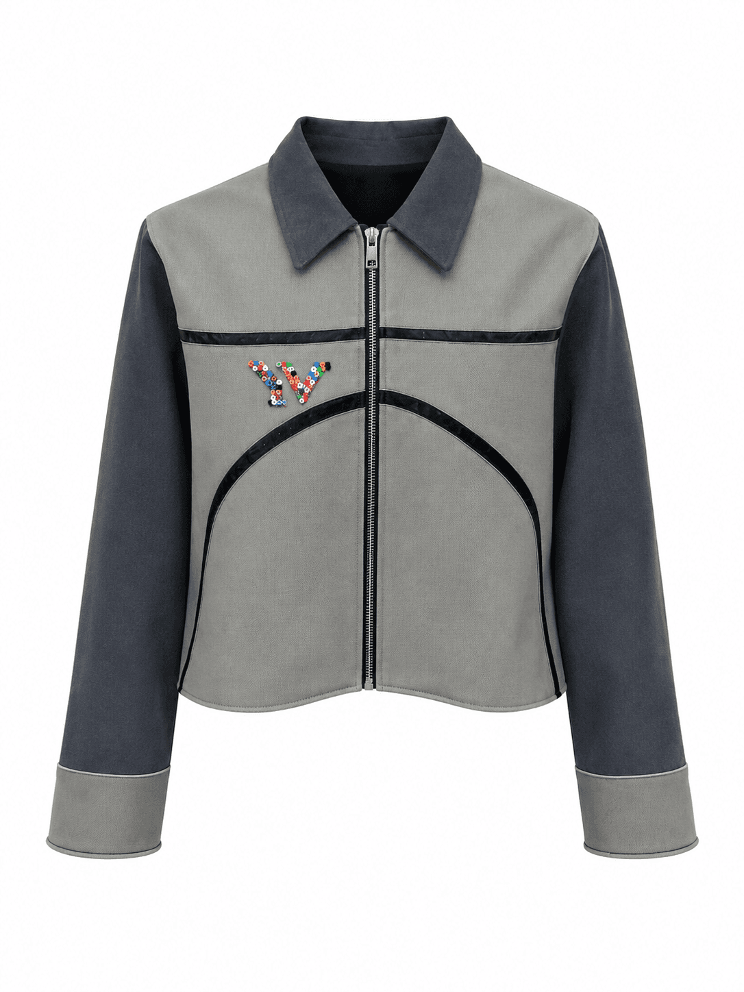 Colorblock Paneled Zip Jacket