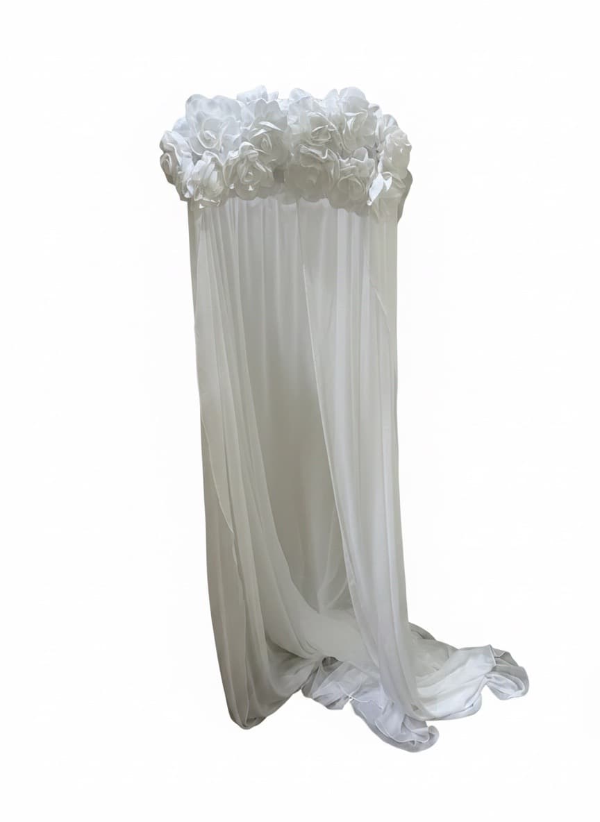 White Floral Cape