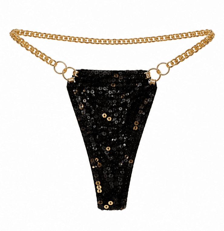 Chain Sequin Thong 