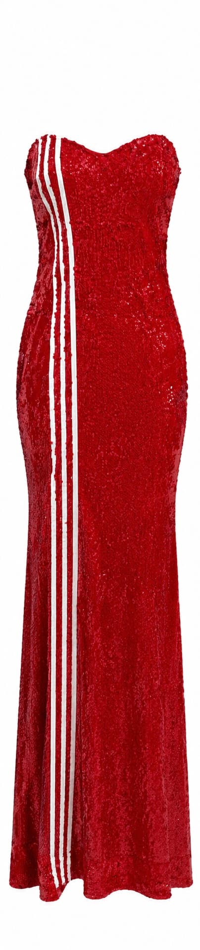 Red Sequine Evening Gown