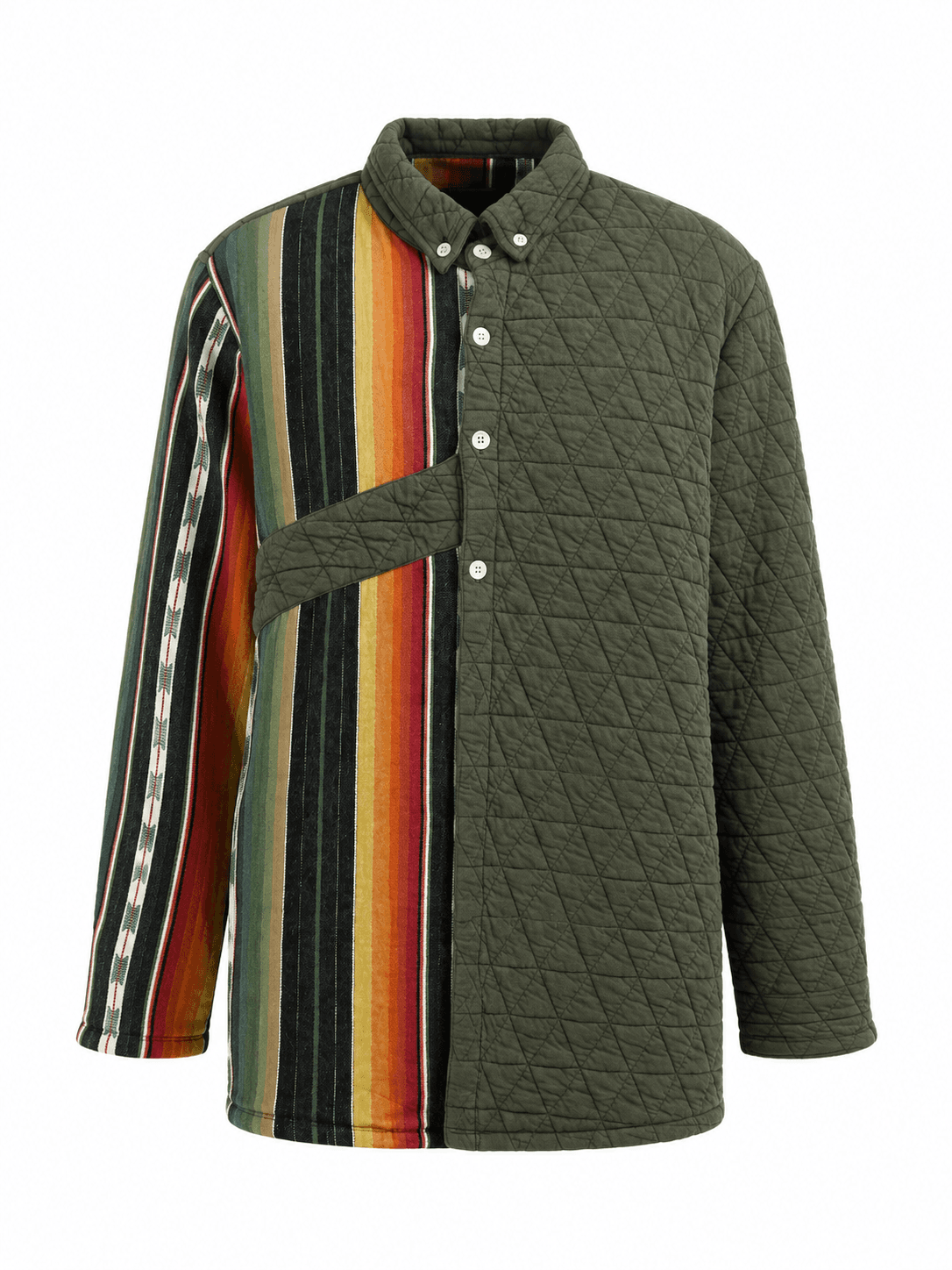 Patchwork Quilted Shirt Jacket
