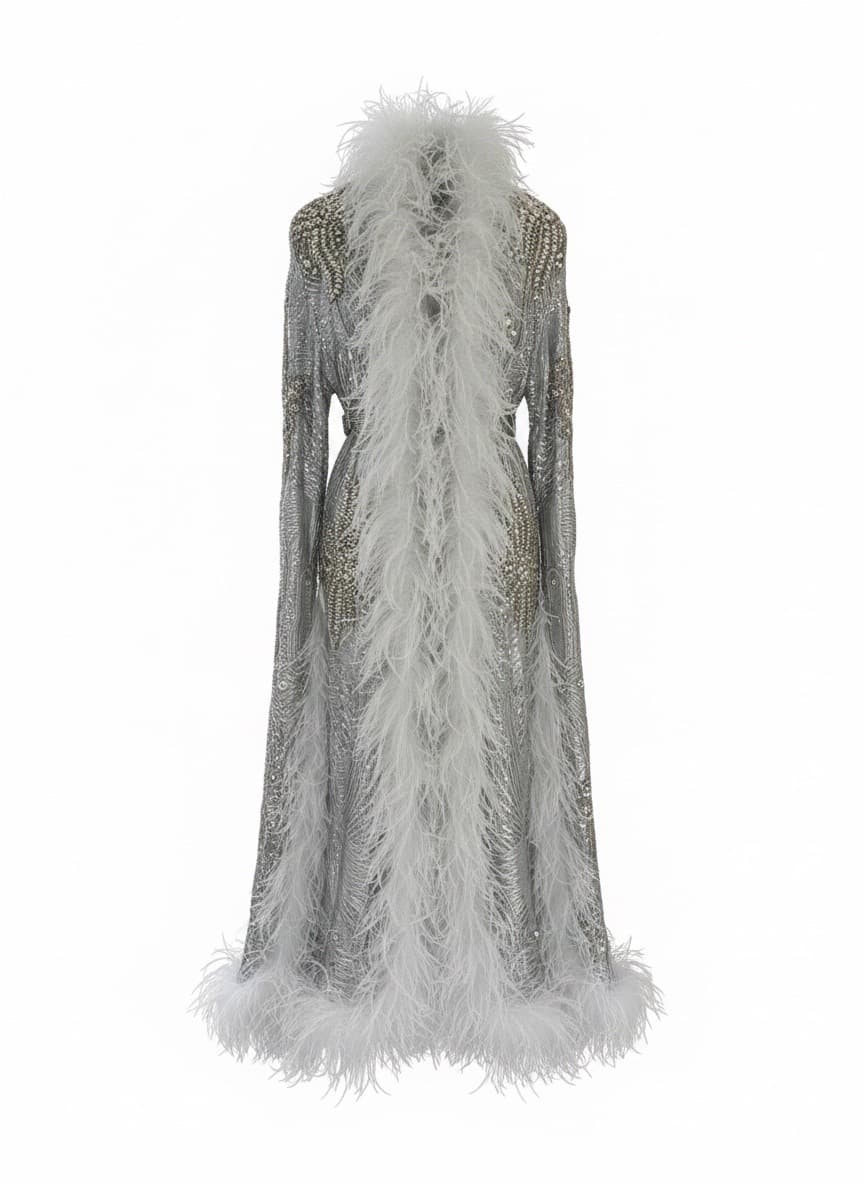 Beaded Feather Cape