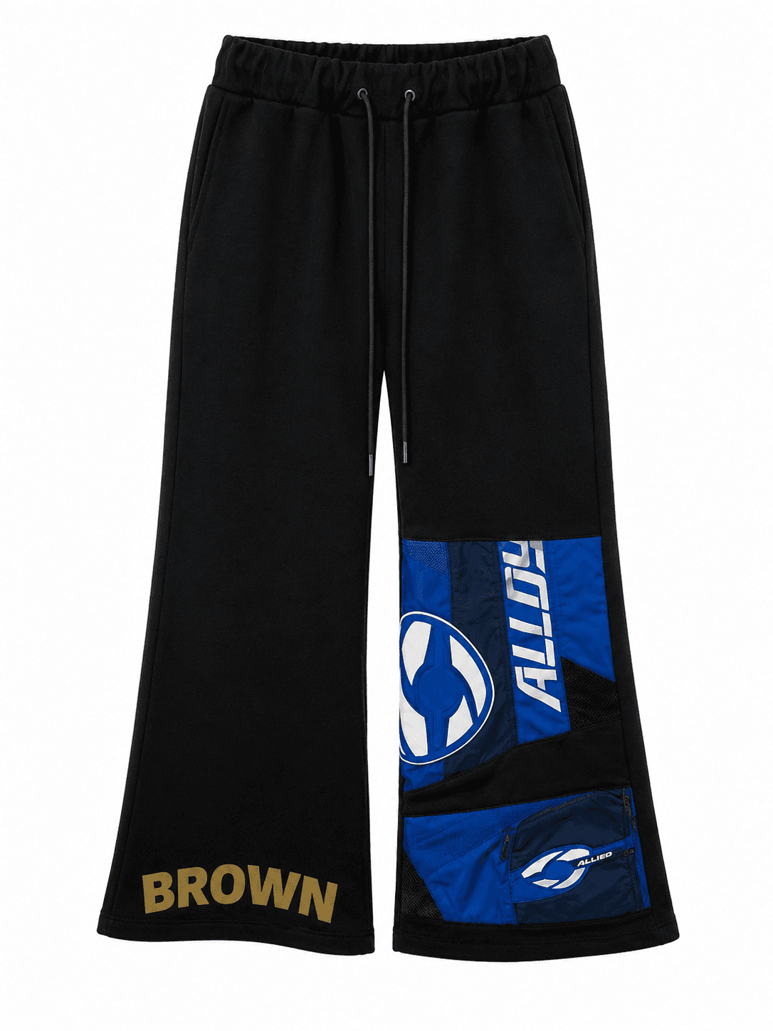Moto Panel Wide-Leg Sweatpant