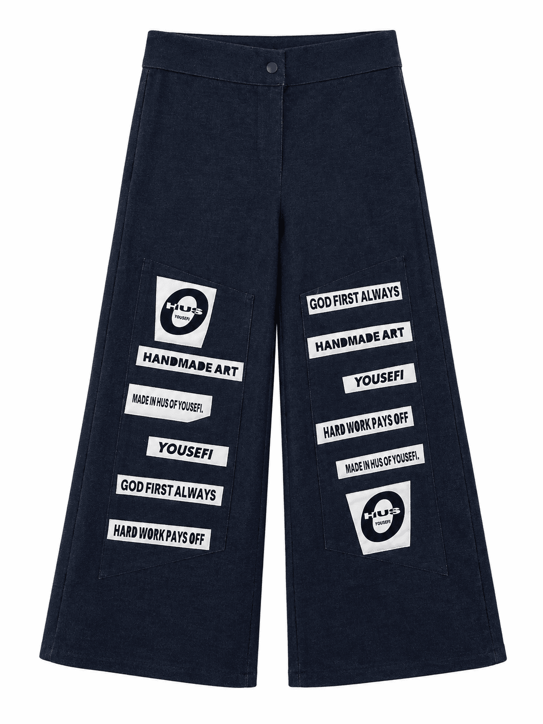 Moto Patch Wide Leg Pant 
