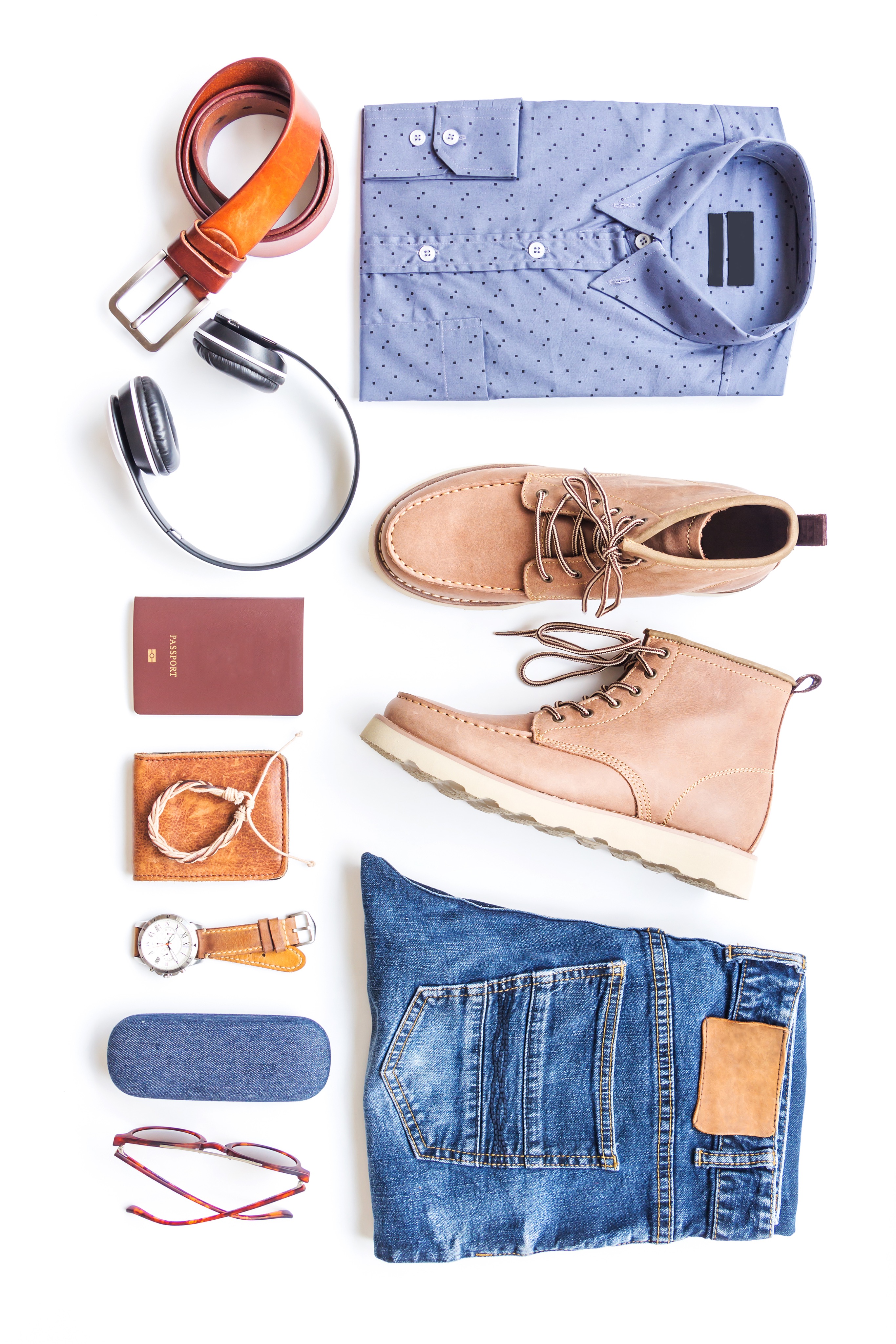 Curated look — boots, trousers, sunglasses, sweater